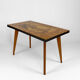 Table basse africaine en bois marqueté, vers 1960