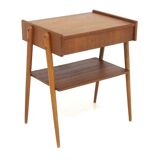 Table de chevet scandinave en teck, AB Carlströms, Suède, 1960