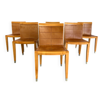 Aro dining chairs by Chi Wing Lo for Giorgetti, Italy - set of 6