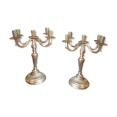 Pair of bronze chandeliers