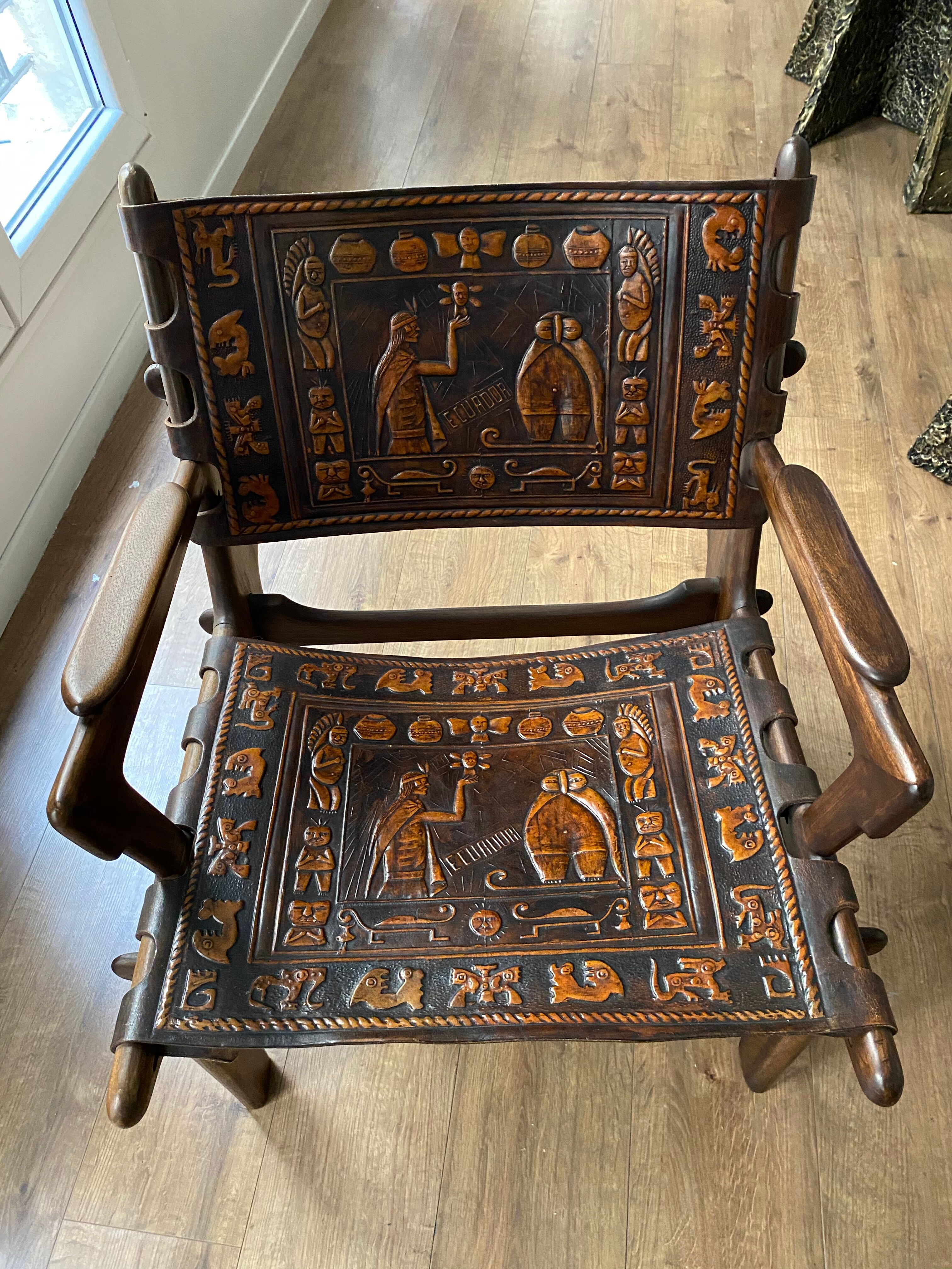 Angel Pazmino armchairs and poufs circa 1960