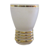 Vase in granite and gilded glass.