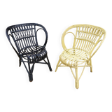 Duo de fauteuils en rotin