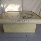 Vintage square coffee table 70s decoration imitation marble