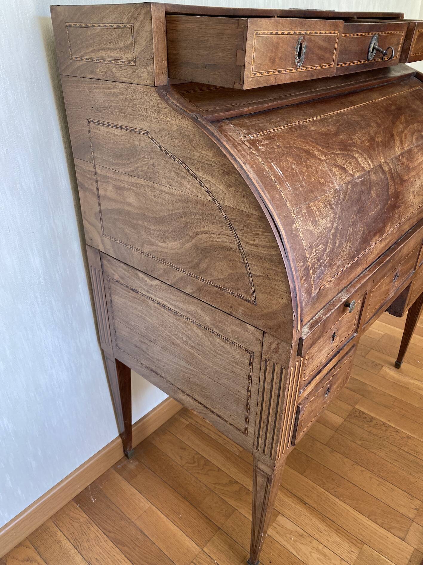 Bureau Cylindre Style Louis XVI