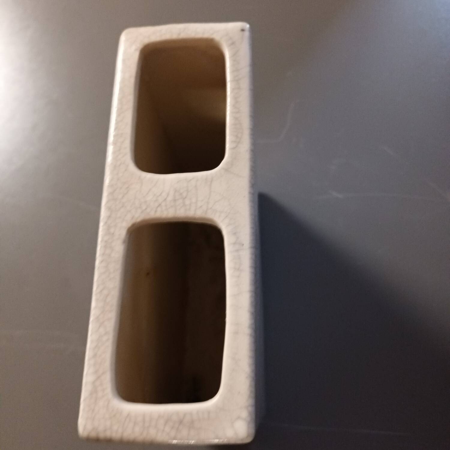 Vintage cracked ceramic vase