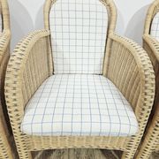 Set of 4 wicker armchairs / Domicil Möbel / Germany/ 1990s.