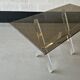 Desk in feet x plexiglass & smoked glass, 1970s