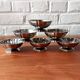 6 coupes à glace en acier inoxydable vintage