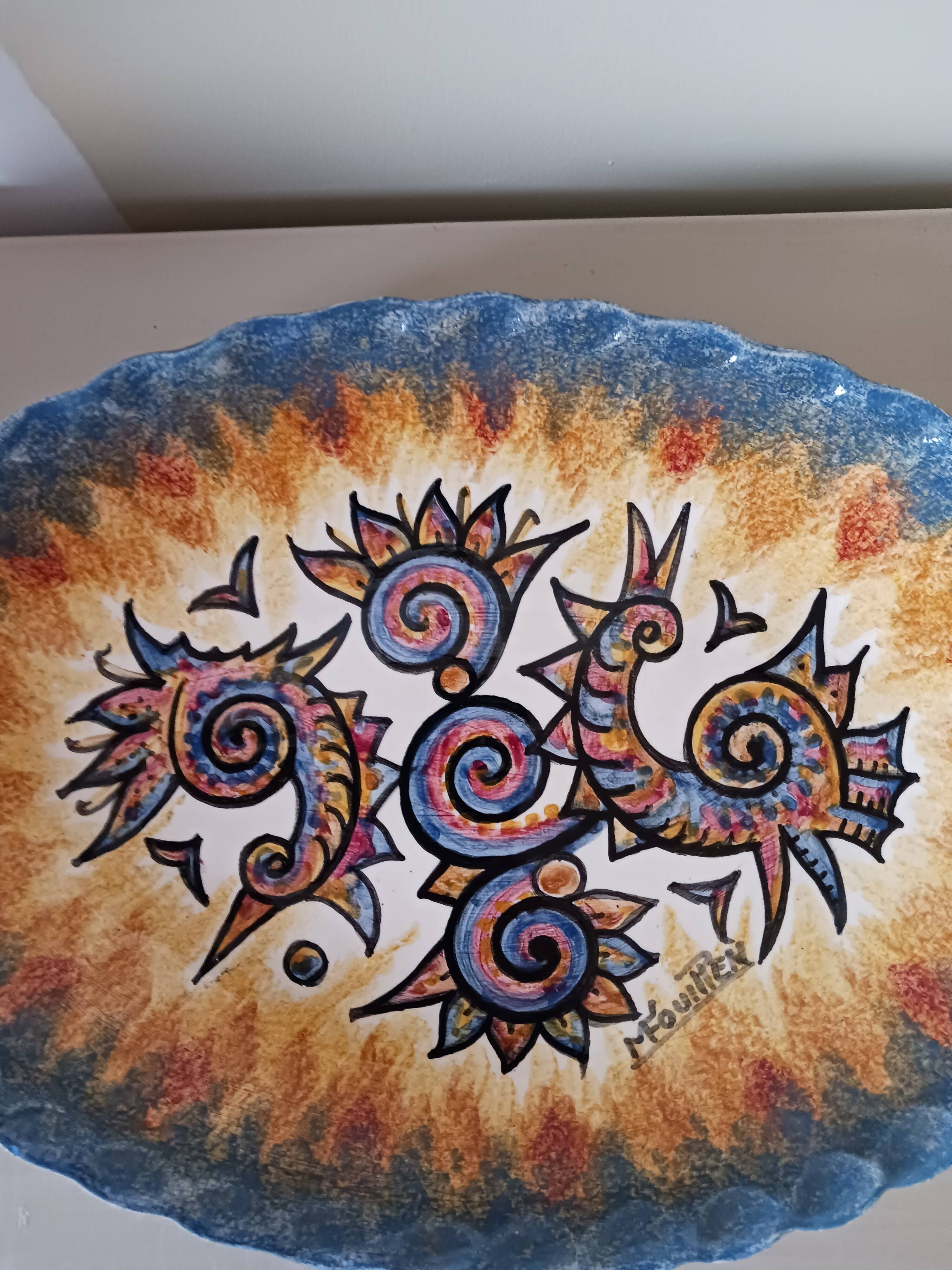 Earthenware plate, Paul Fouillen.