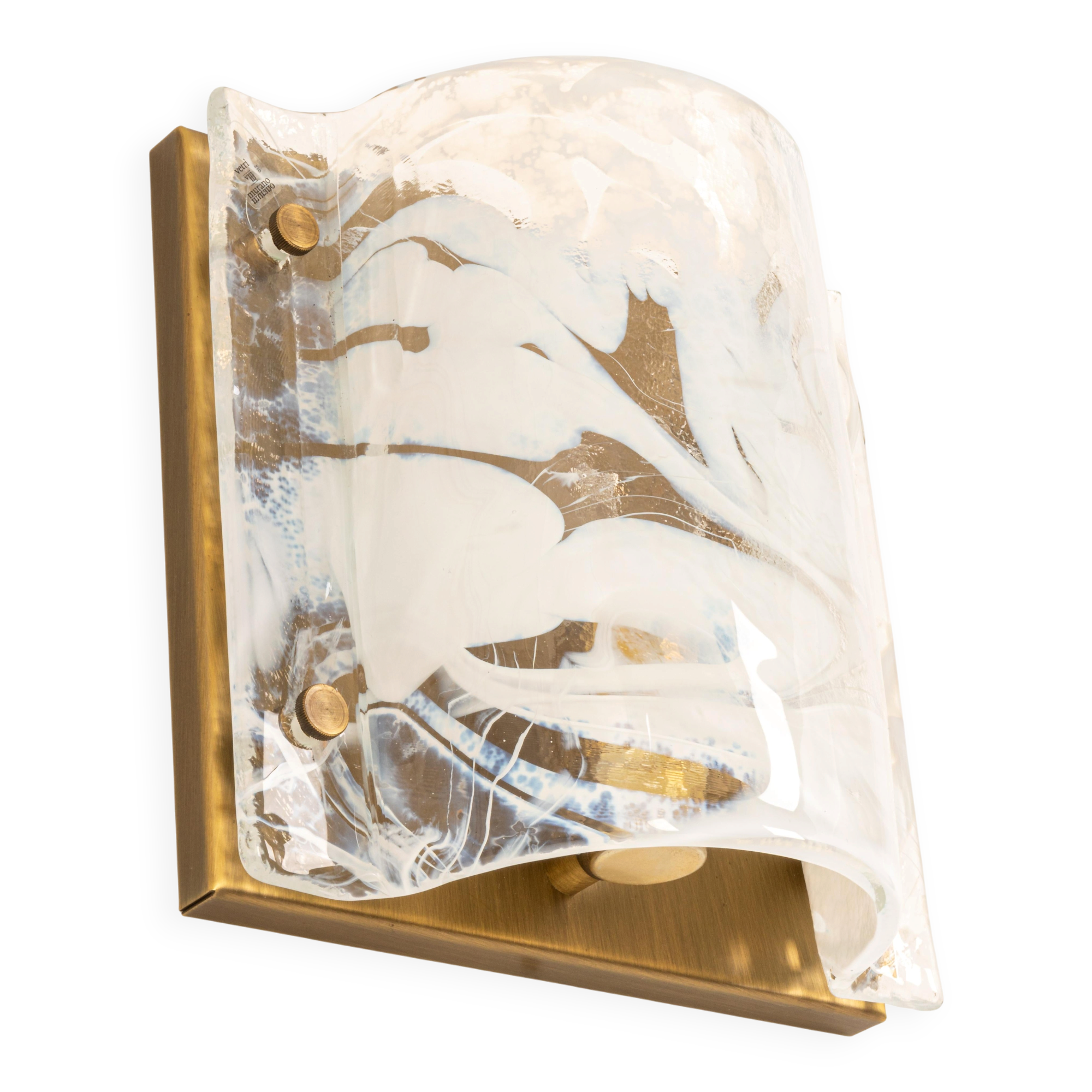 Murano Glass Wall Light by Hillebrand, Germany, 1970s