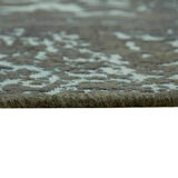 Handmade turkish unique 1980s 270 cm x 370 cm grey wool carpet