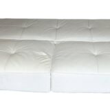 Smala Cinna white leather sofa by Pascal Mourgue