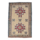 Persian Burgundy & Sand Beige Oriental Vintage Rug, 140x211Cm