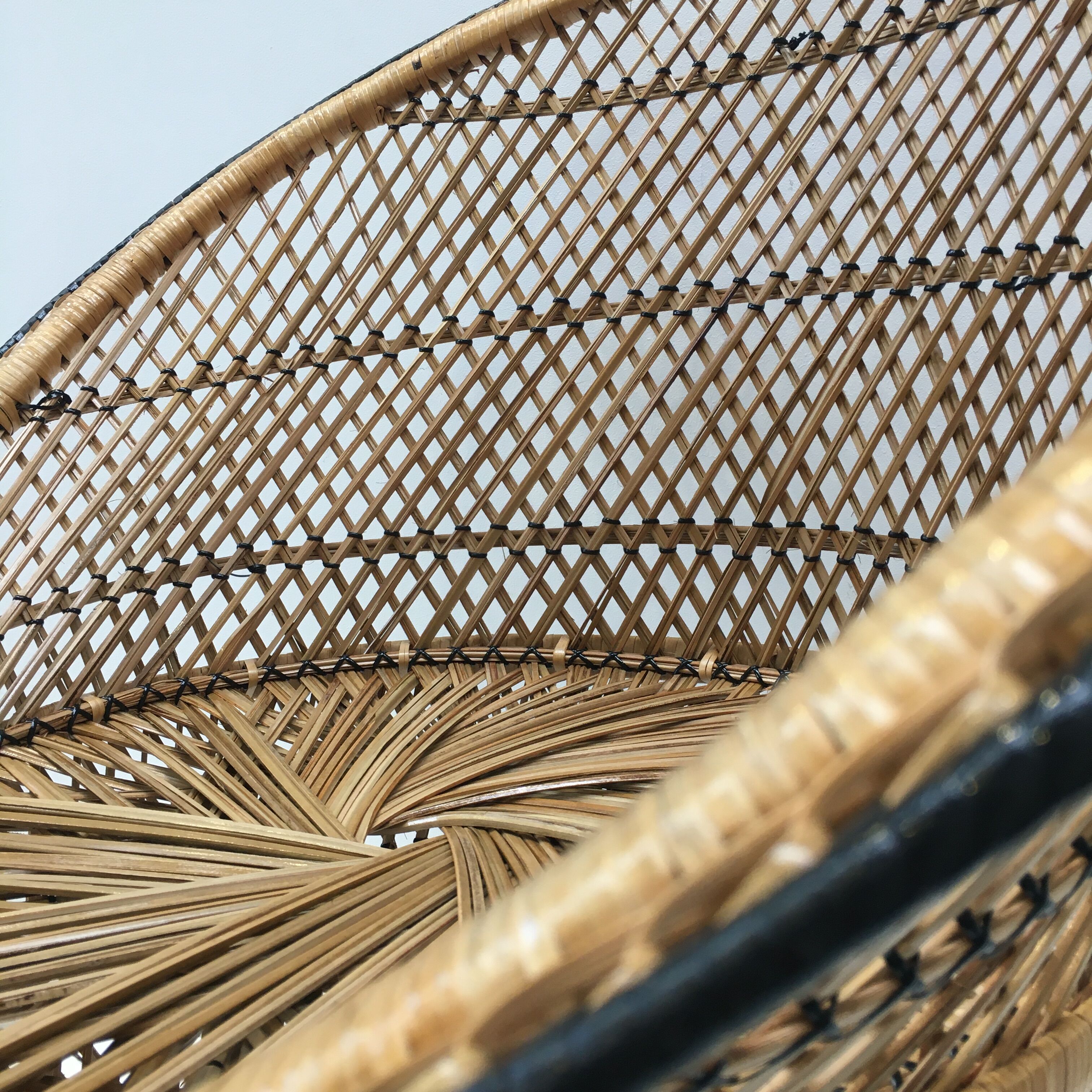 Emmanuelle armchair in rattan and braided buri