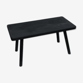 Table basse noire en bois de paulownia