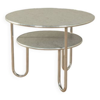 Table d'appoint en métal chromé, années 1930