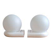 Appliques en opaline et bois