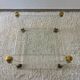 70s brass plexi coffee table
