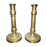 Pair of candlesticks time column Board end XVIII and early XIX