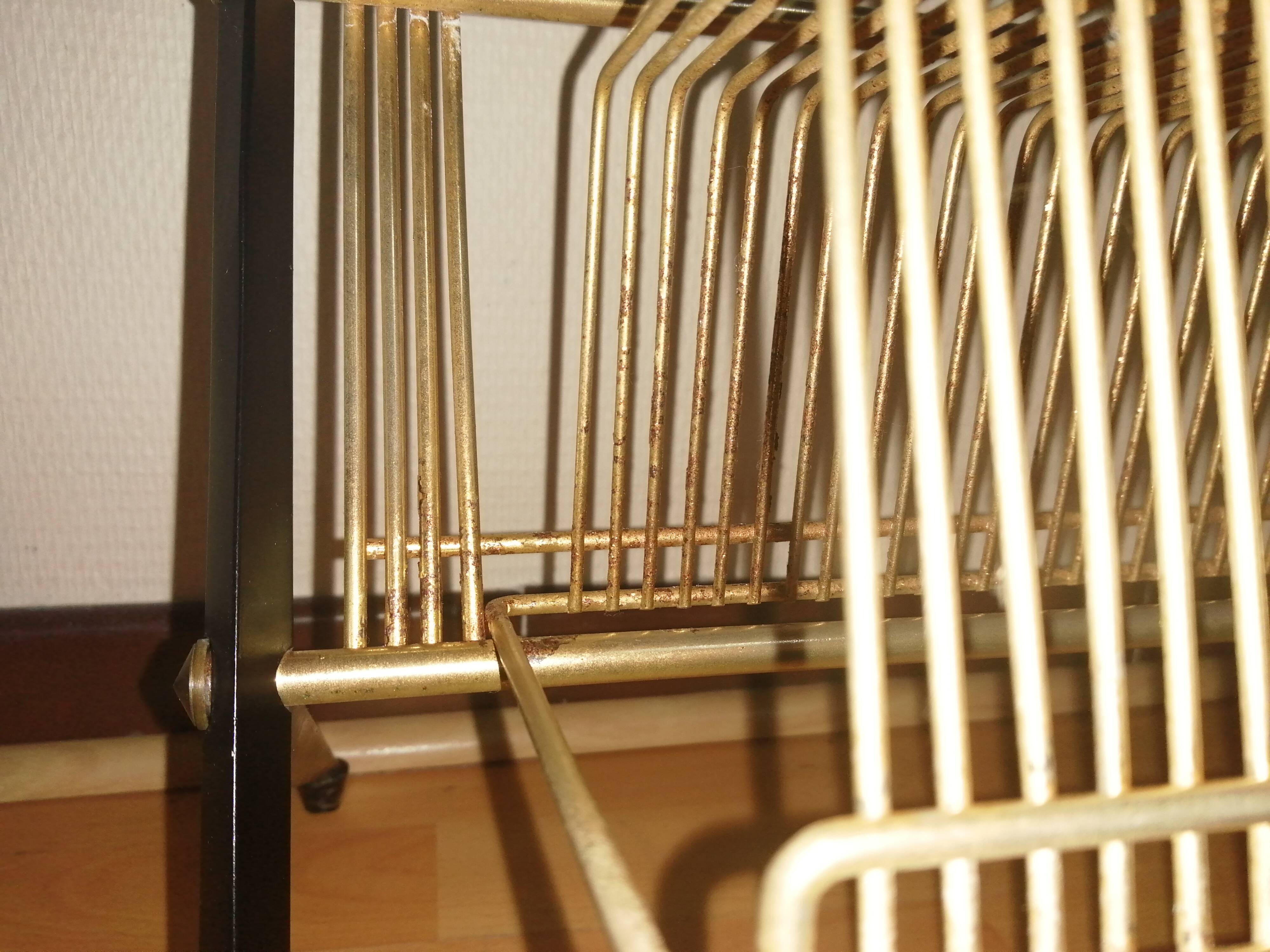 Glass and brass side table Angelo Ostuni for Frangi Milano 1950