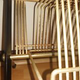 Glass and brass side table Angelo Ostuni for Frangi Milano 1950