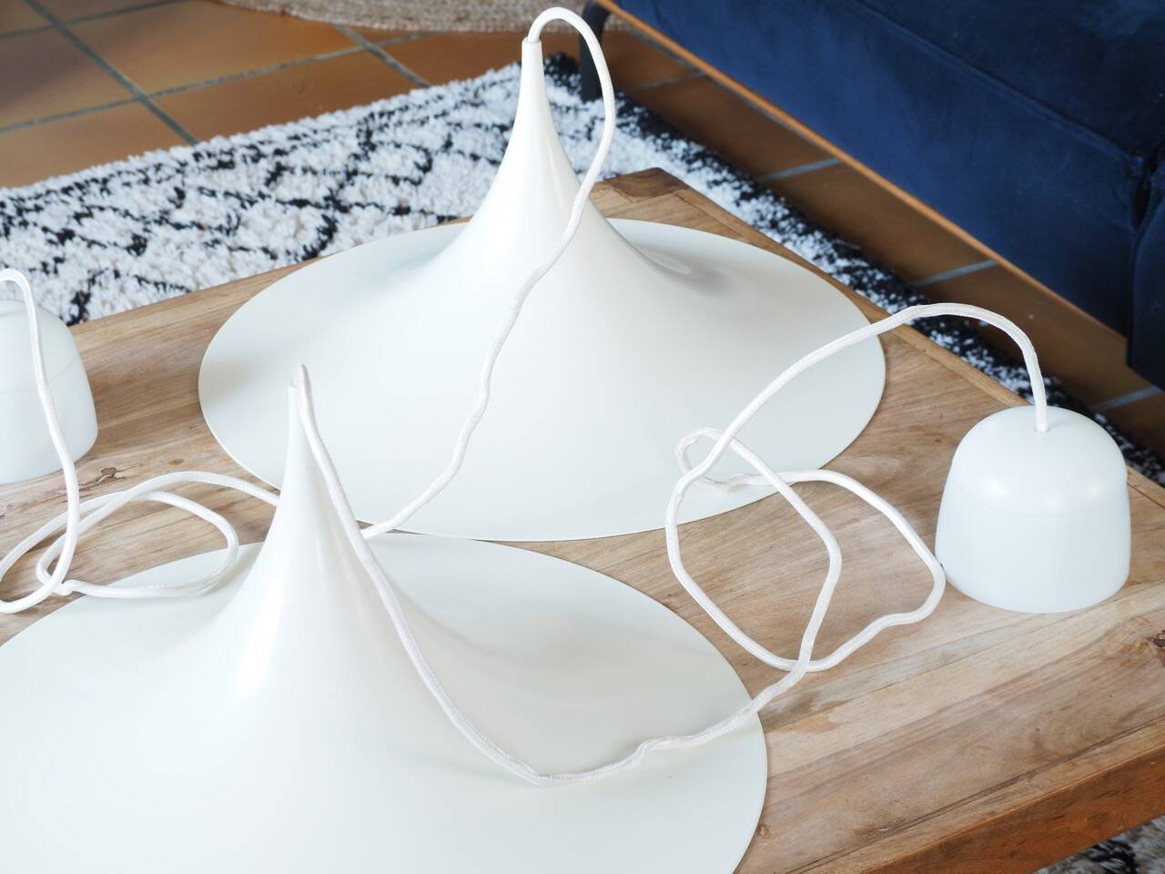 Pair of pendant lights model Semi by BONDERUP and THORUP
