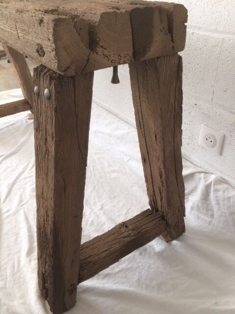 Workbench out of his barn wood