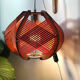 Hanging woven brick lamp