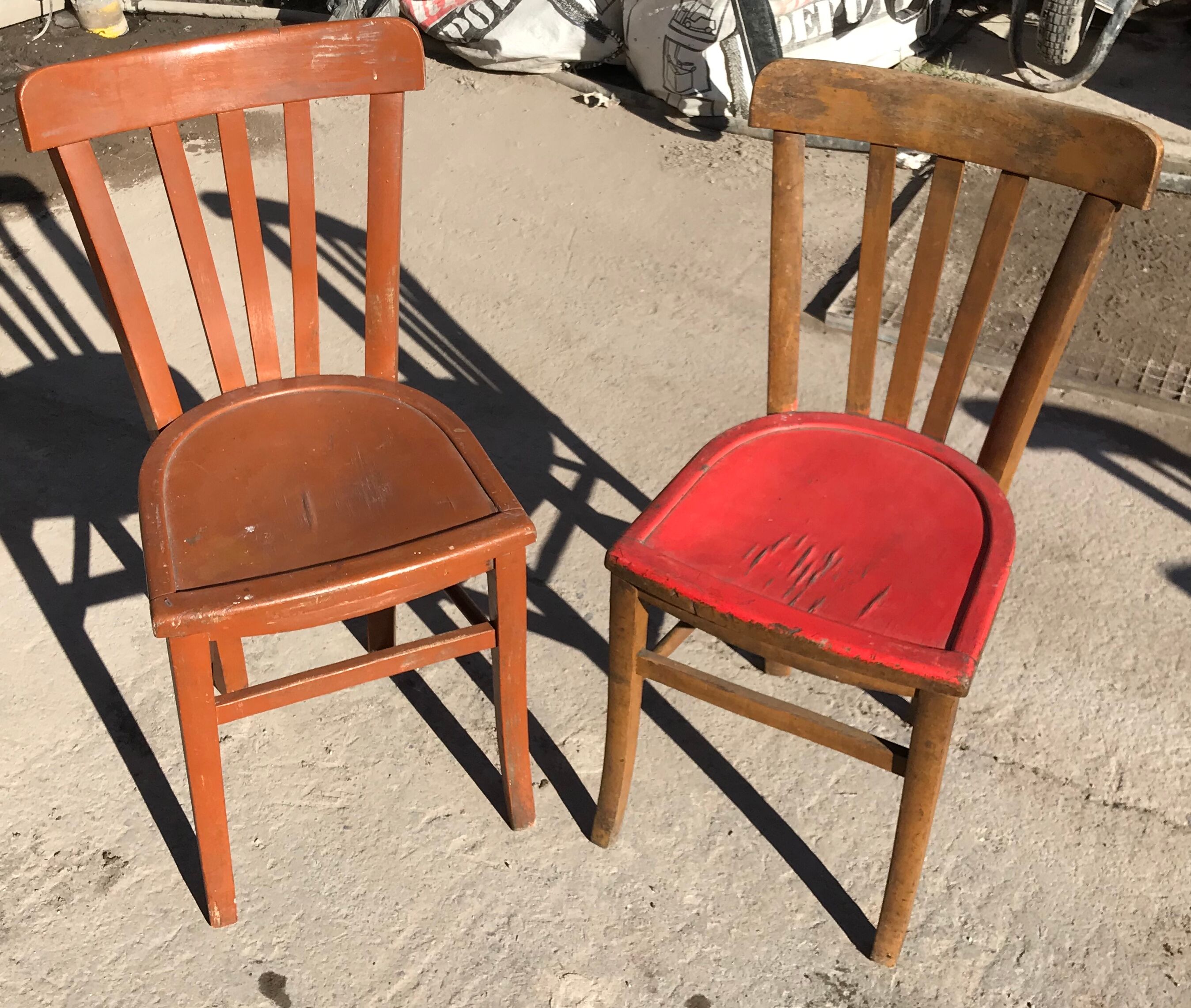 Pair of bistro chairs