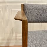 Oak chair design and scandinavian stamp 1950.