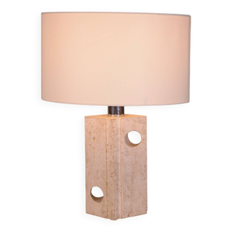 Travertine lamp attributed to Fratelli Manelli 1970's
