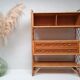 Bookcase shelf vintage in rattan