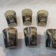 6 gobelets à liqueur grès de Ciboure période Vilotte 6cl h 5,8cm