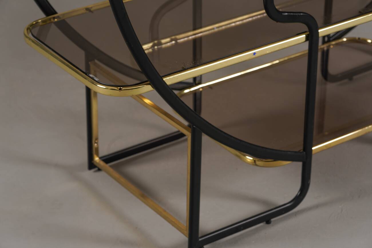 Vintage Hollywood Regency etagere shelf, Italy 1970s