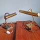 Pair of brass desk/piano lamps, 1950s-60s