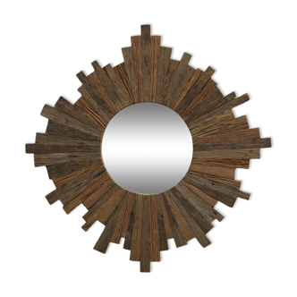 Wooden sun mirror 123cm