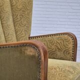 1960s, Danish highback armchair, original condition, cotton/wool.