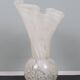 White Murano glass vase, Italy, mouth-blown vintage design
