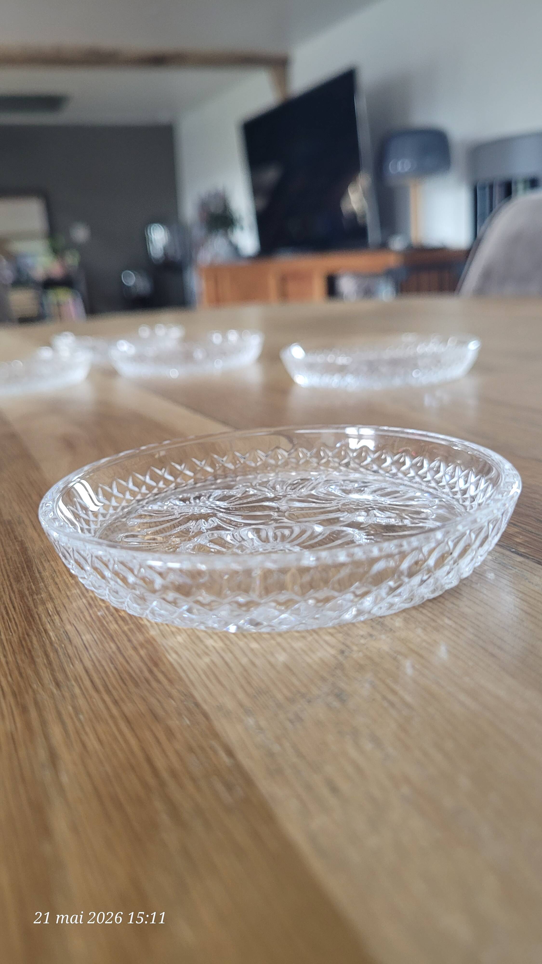 6 glass coasters
