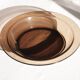 Round smoked glass dish, Vereco France
