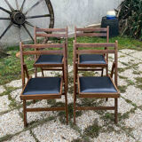 Set of 4 vintage folding chairs