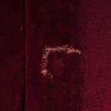 2 red velvet Amsterdam School Art Deco chairs, The Netherlands, 1930s