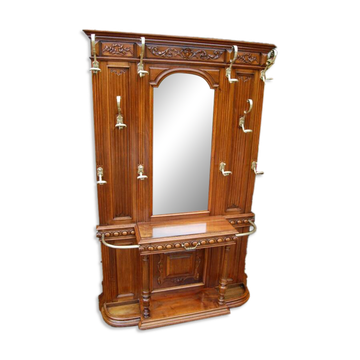 Napoleon III wardrobe in walnut from the late 19th century.