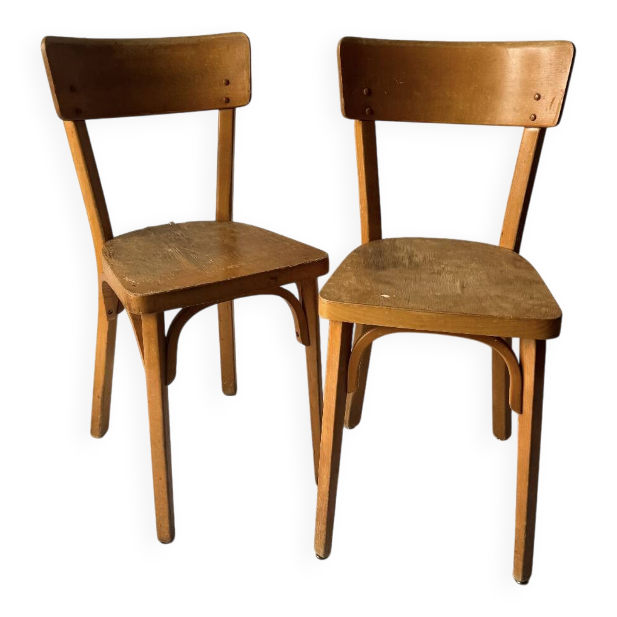 Set of 2 vintage Baumann bistro chairs