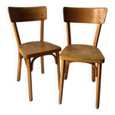 Set of 2 vintage Baumann bistro chairs
