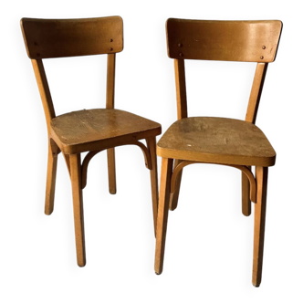 Set of 2 vintage Baumann bistro chairs