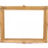 Horizontal mirror in gold frame, France.