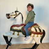 Wooden carousel horse