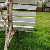Banc de jardin avec pieds en fonte ancien
